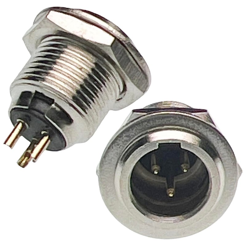 CESS 3-Pin Mini XLR Cable Male Connector Adapter for Mic Microphone - Mini XLR Socket,3 Pin (2 Pack) - Image 1